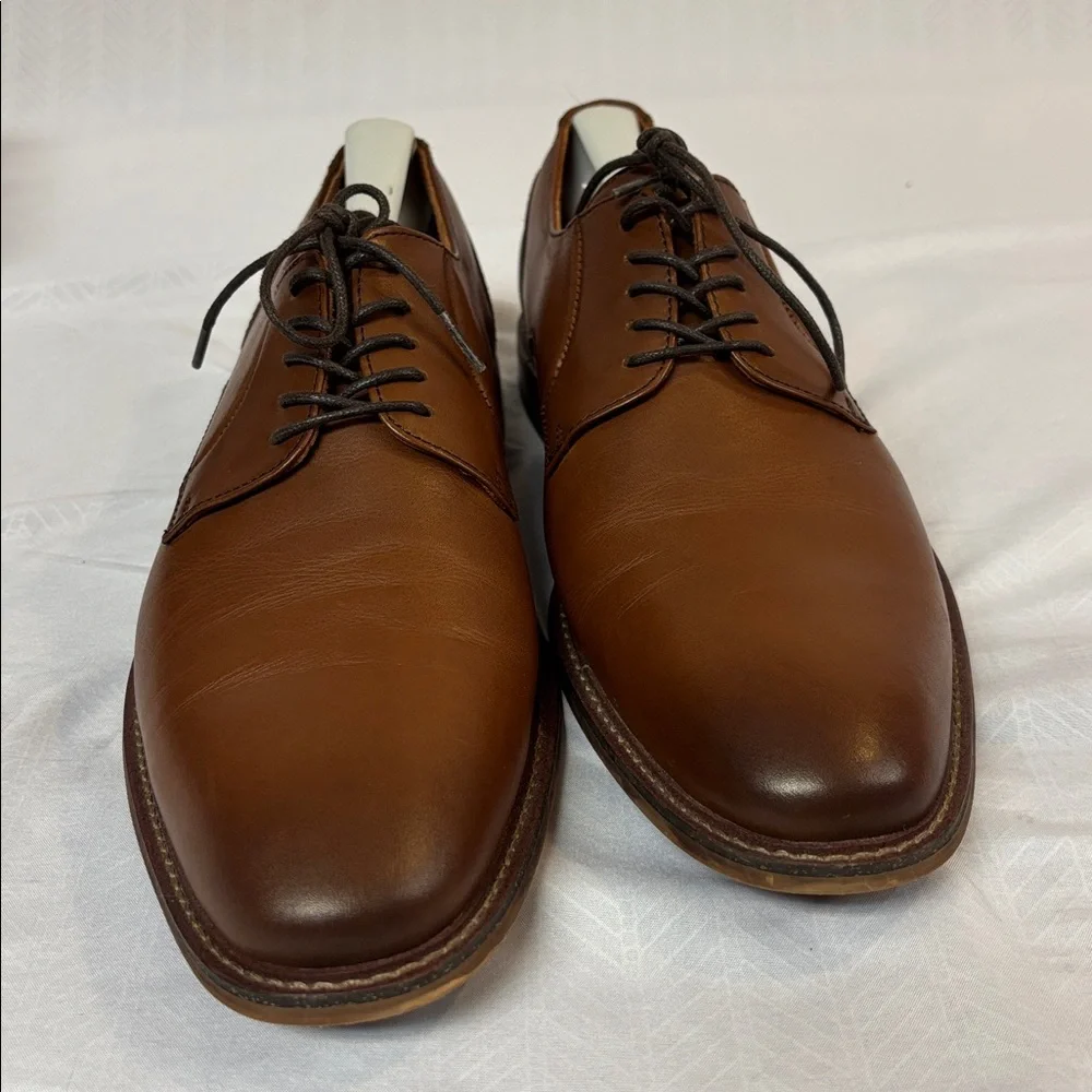 Stacy Adams men’s leather Marlton plain toe Oxford in furnish brown size 10.5 M - Picture 2 of 6